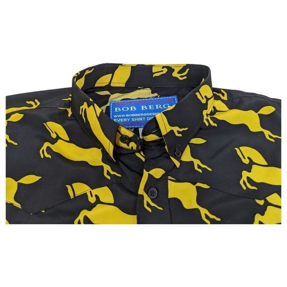 BOB BERG DESIGNS WESTERN COWBOY SHIRT HAND TAILORED DERBY SIZE LARGE - Picture 3 of 12